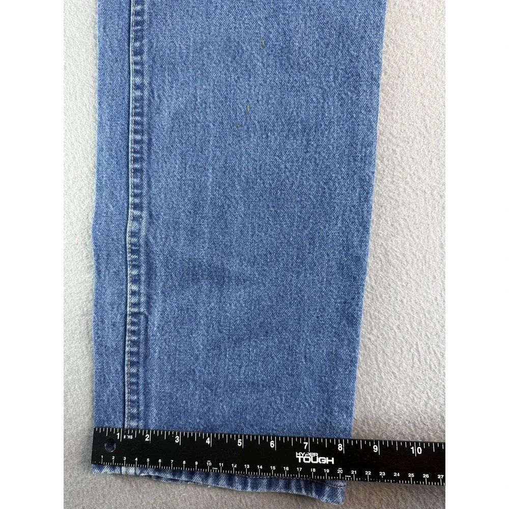 Wrangler Cowboy Cut Jeans Mens 30x36 Med Wash Blue Distressed Denim 13MWZPW